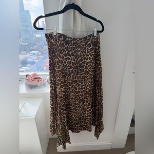 Zara Animal Print Midi Skirt